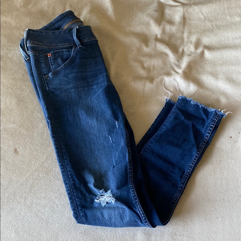 Hudson Jeans Blue Ankle Cropped Denim